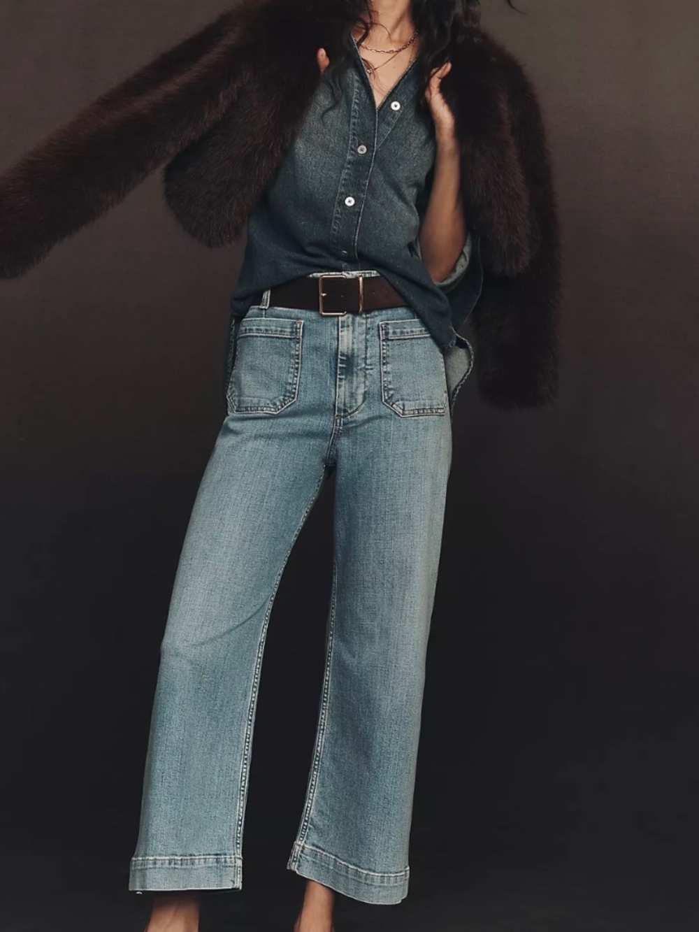 Anthropologie Colette cropped jeans, Palms Wash, 27